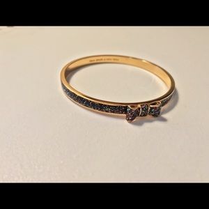 Kate Spade Bow Bracelet: Black-Multi Glitter